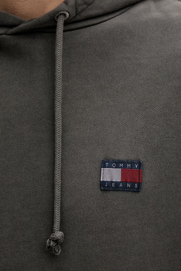 Tommy Jeans dukserica sa kapuljačom za muškarce od pamuka DM0DM22677 siva