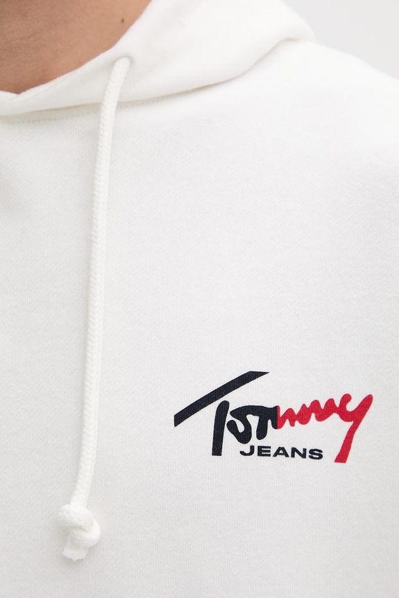 Tommy Jeans dukserica sa kapuljačom muška od pamuka DM0DM22680 bež