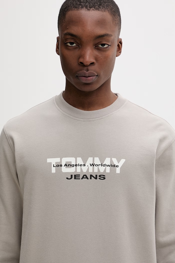 Tommy Jeans hanorac pentru bărbați, din bumbac bej DM0DM22682
