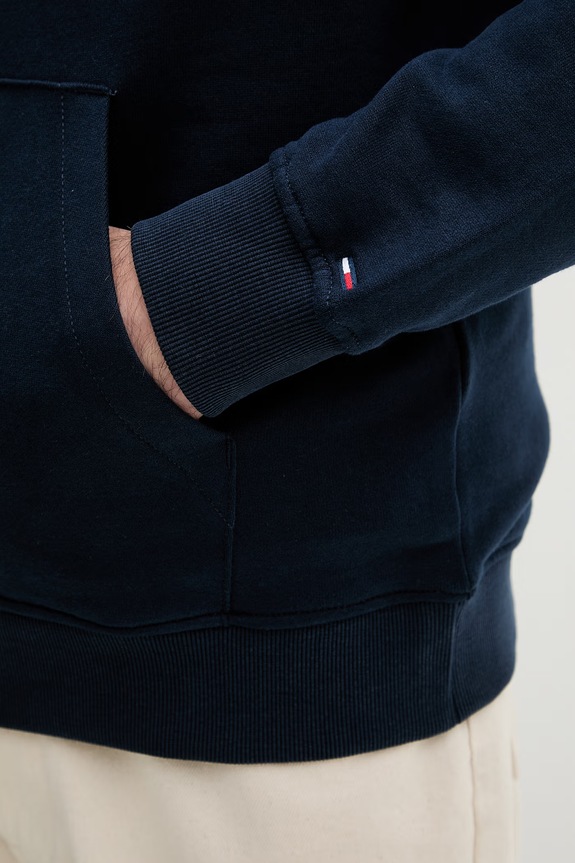 Tommy Jeans dukserica sa kapuljačom za muškarce od pamuka DM0DM23015 mornarsko plava