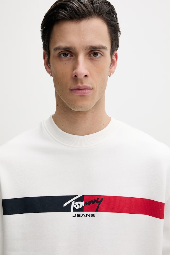 Tommy Jeans dukserica muška pamučna bež DM0DM23019