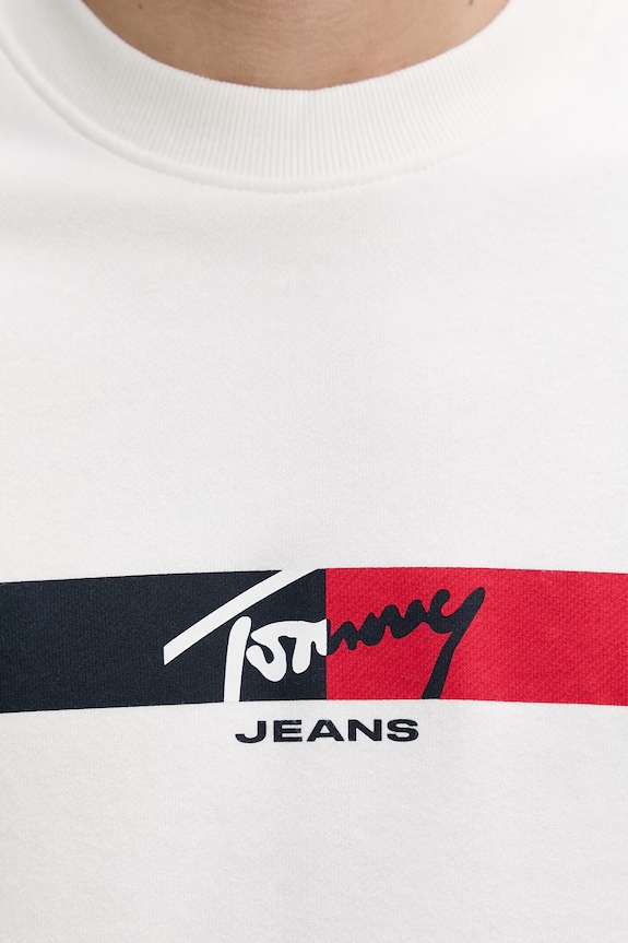 Tommy Jeans dukserica muška pamučna DM0DM23019 bež