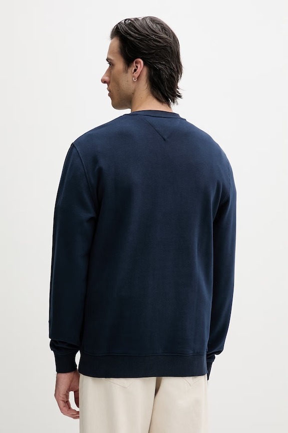 Odjeća Tommy Jeans dukserica za muškarce od pamuka DM0DM23019 mornarsko plava