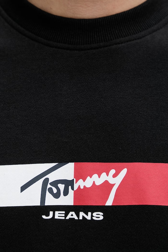 Tommy Jeans dukserica muška pamučna DM0DM23019 crna