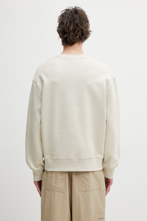 Odzież Maison Kitsuné Handwriting bluza bawełniana męska MM00315KM0341 beżowy