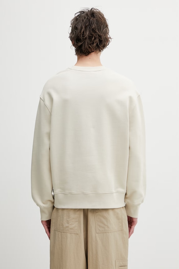 Odzież Maison Kitsuné Handwriting bluza bawełniana męska MM00315KM0341 beżowy
