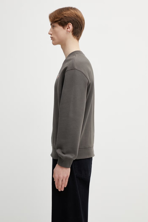 Bavlněná mikina Maison Kitsuné Dreaming Fox QM00301KM0341 šedá SS26