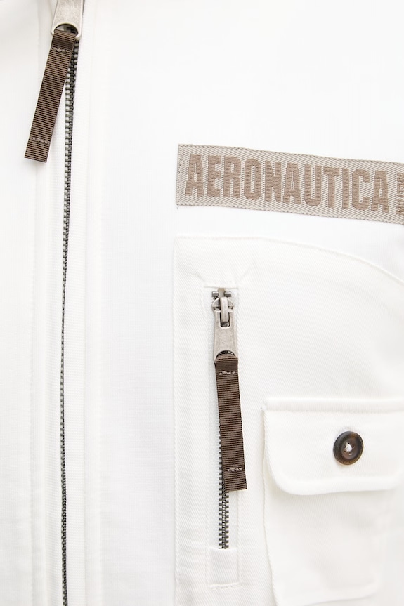 Aeronautica Militare hanorac de bumbac FE2100UF00679 alb