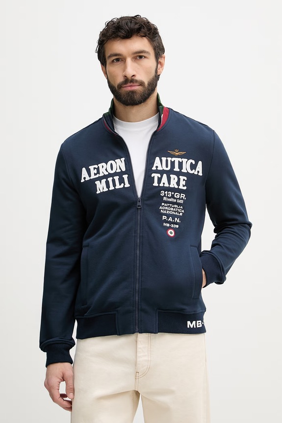 Aeronautica Militare bluza rozpinana męska granatowy FE2105UF00683