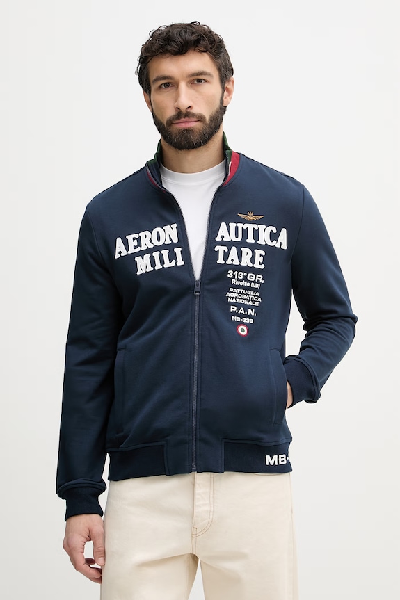 Aeronautica Militare bluza rozpinana męska granatowy FE2105UF00683