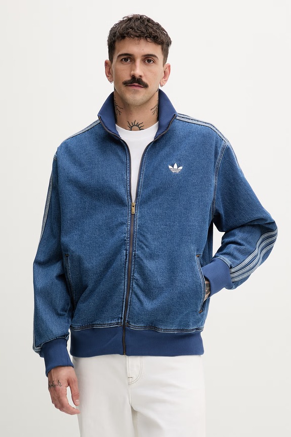 adidas Originals hanorac pentru bărbați, din denim albastru KD1517
