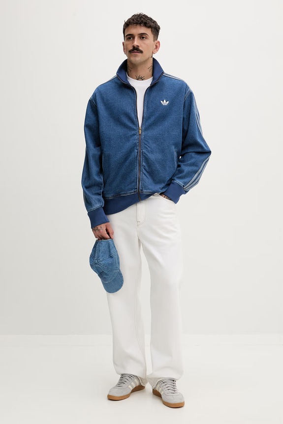 adidas Originals hanorac pentru bărbați, din denim KD1517 albastru SS26
