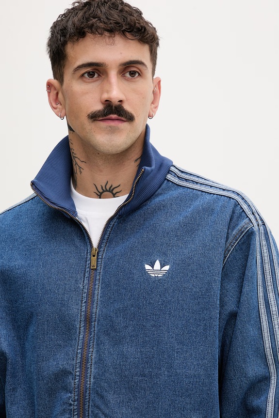 adidas Originals hanorac pentru bărbați, din denim albastru KD1517