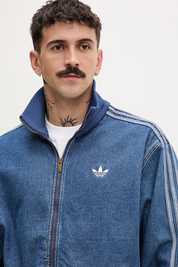 adidas Originals hanorac pentru bărbați, din denim albastru KD1517
