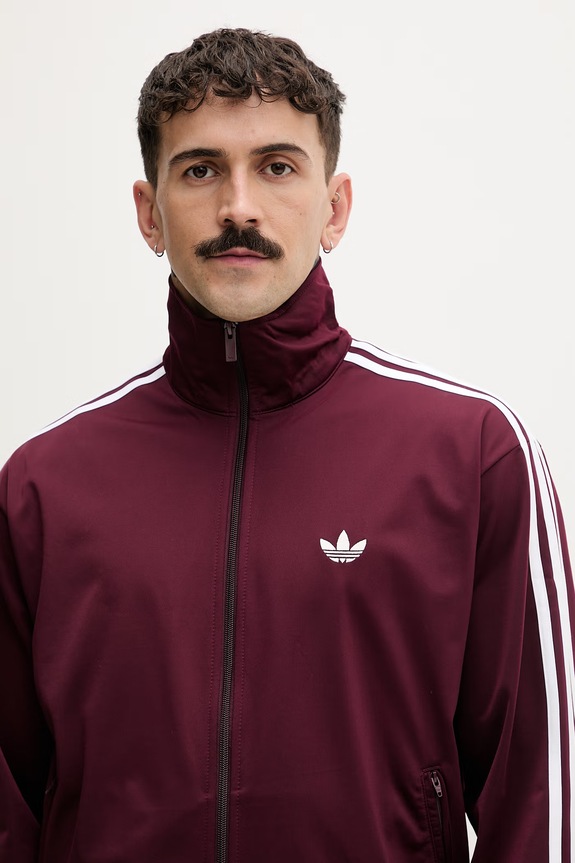 adidas Originals bluza rozpinana męska Firebird bordowy KE1646