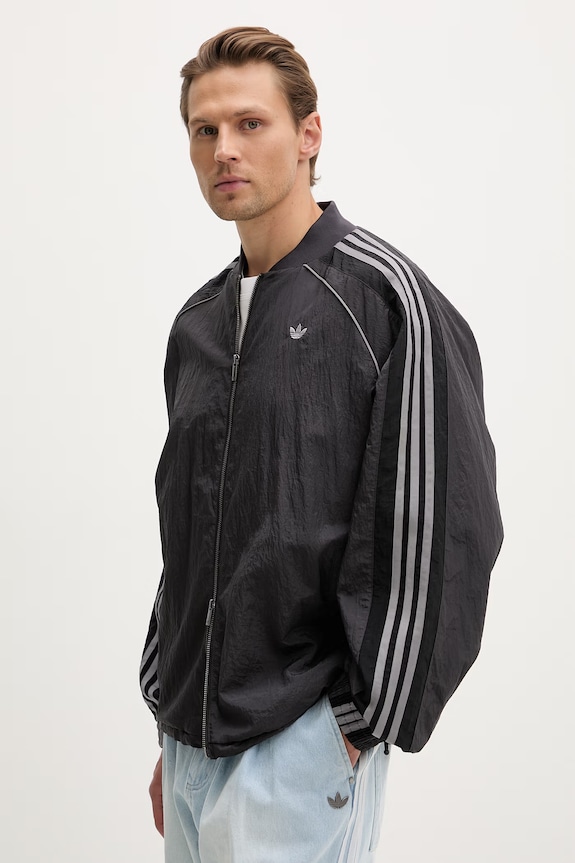 adidas Originals Μπλούζα με κουμπιά Ανδρική μαύρο KX4831
