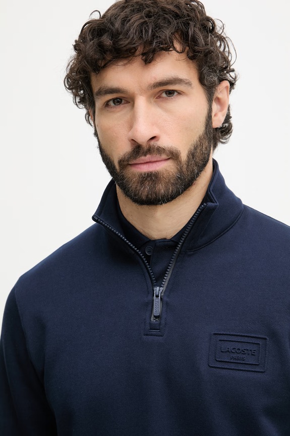 Odzież Lacoste bluza męska bawełniana SH0784 granatowy