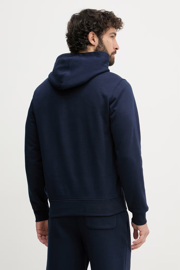 Odzież Lacoste bluza z kapturem męska bawełniana SH0785 granatowy