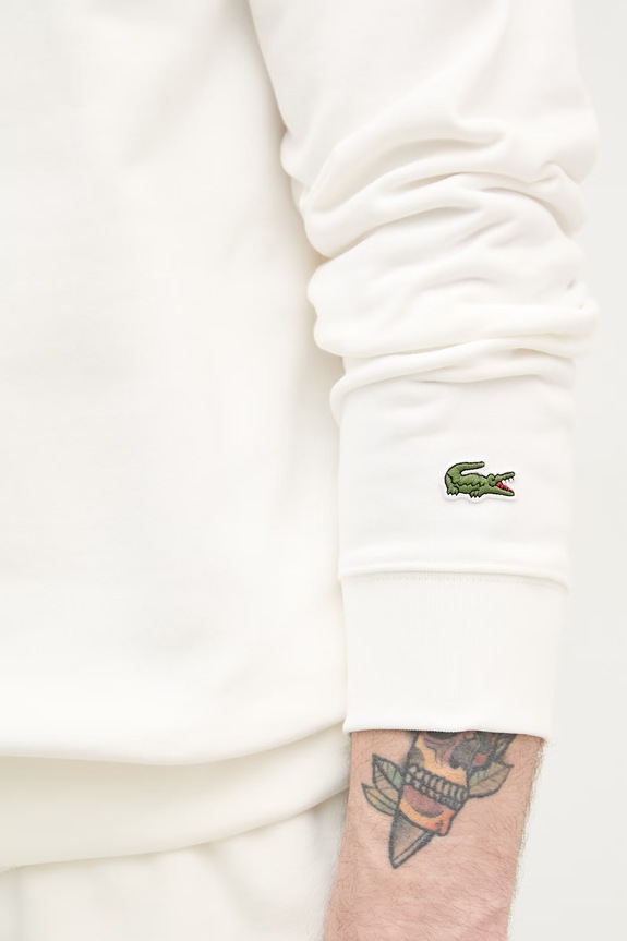 Lacoste hanorac bărbătesc din bumbac SH0795 alb