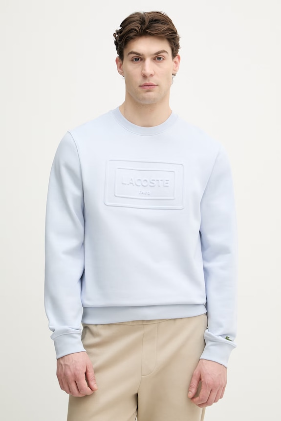 Lacoste hanorac bărbătesc bumbac imprimeu albastru SH0795