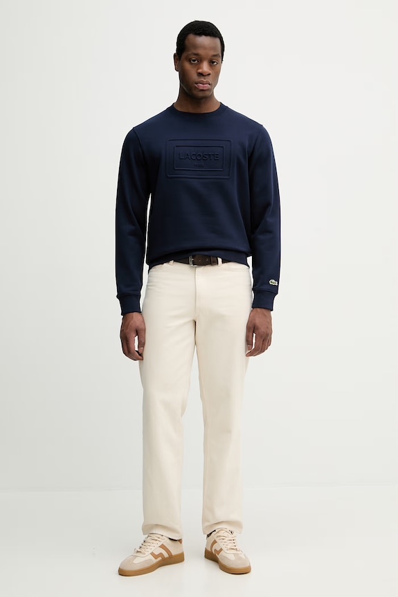 Lacoste Hanorac bărbătesc din bumbac SH0795 bleumarin SS26