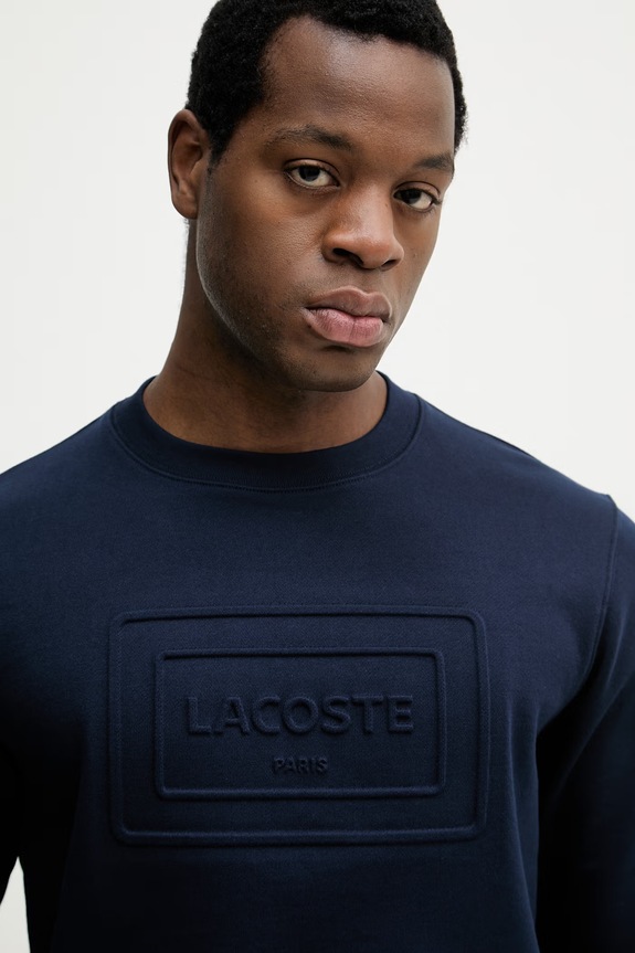 Lacoste Hanorac bărbătesc din bumbac bleumarin SH0795