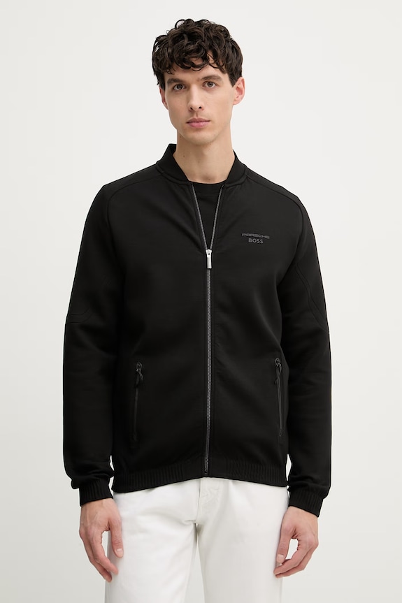 BOSS Green bluza rozpinana męska BOSS X PORSCHE czarny 50559789