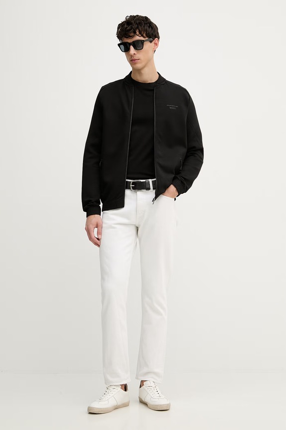 BOSS Green bluza rozpinana męska BOSS X PORSCHE 50559789 czarny SS26