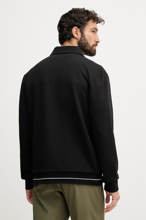 Îmbrăcăminte BOSS Green hanorac cu fermoar bărbătesc 50558579 negru