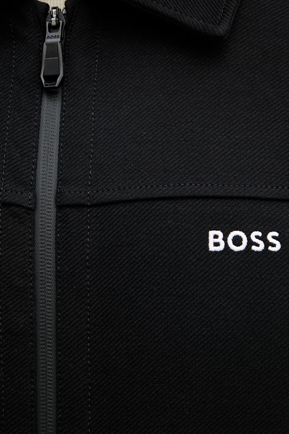 BOSS Green hanorac cu fermoar bărbătesc 50558579 negru