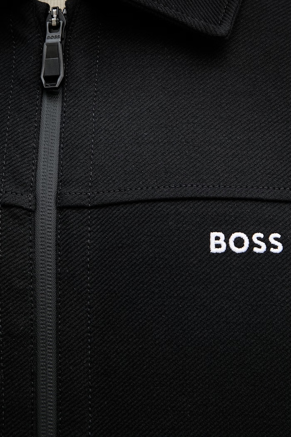 BOSS Green hanorac cu fermoar bărbătesc 50558579 negru