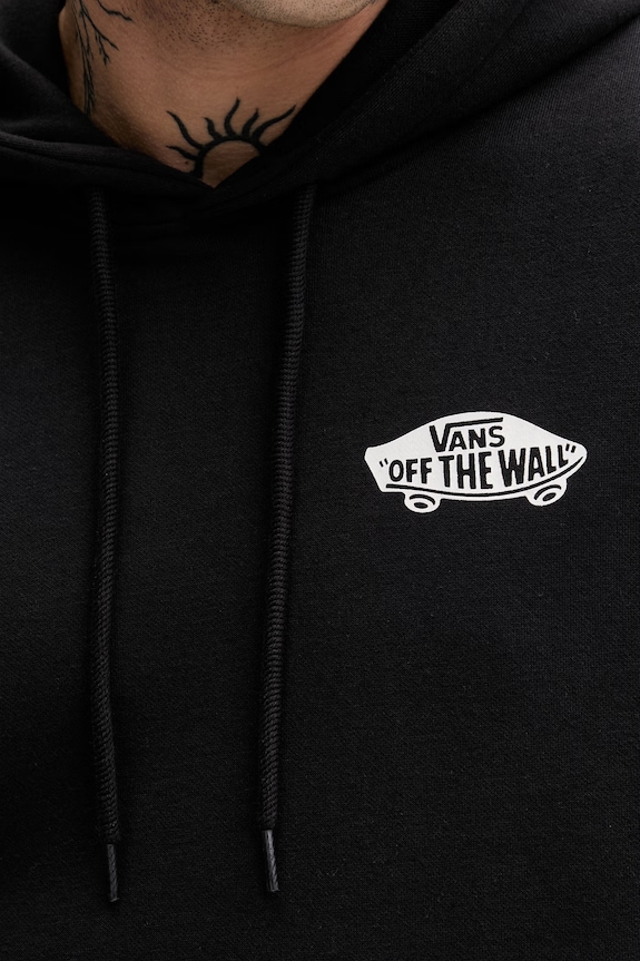 Vans bluza z kapturem męska z bawełną VN000STCY281 czarny
