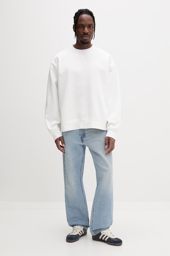 Vans oversize mikina pánska bavlnená VN000T6TC9F1 biela SS26