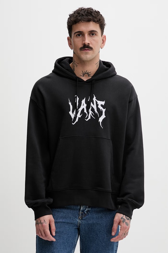 Vans bluza z kapturem męska bawełniana czarny VN000VY3BLK1