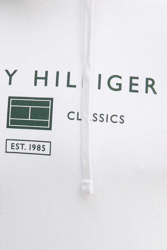 Tommy Hilfiger mikina s kapucňou pánska bavlnená MW0MW42464 biela
