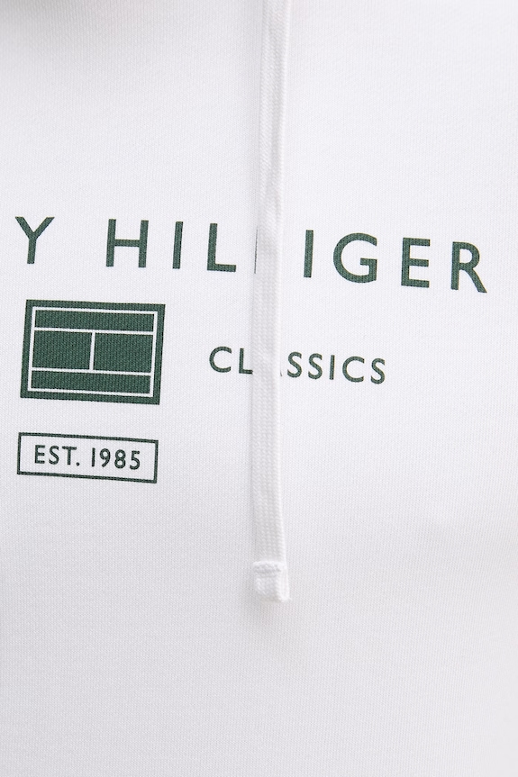 Tommy Hilfiger mikina s kapucňou pánska bavlnená MW0MW42464 biela