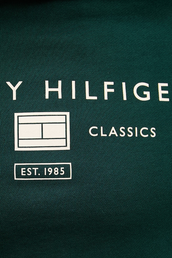 Tommy Hilfiger mikina s kapucňou pánska bavlnená MW0MW42464 zelená