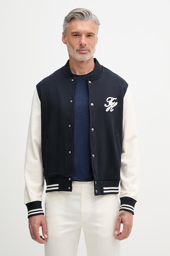 Tommy Hilfiger mikina na zips pánska bavlnená tmavomodrá MW0MW43091
