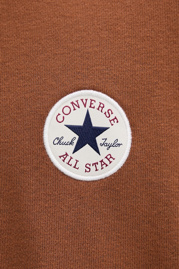 Converse felpa con cappuccio da uomo in cotone CVM6H113 marrone