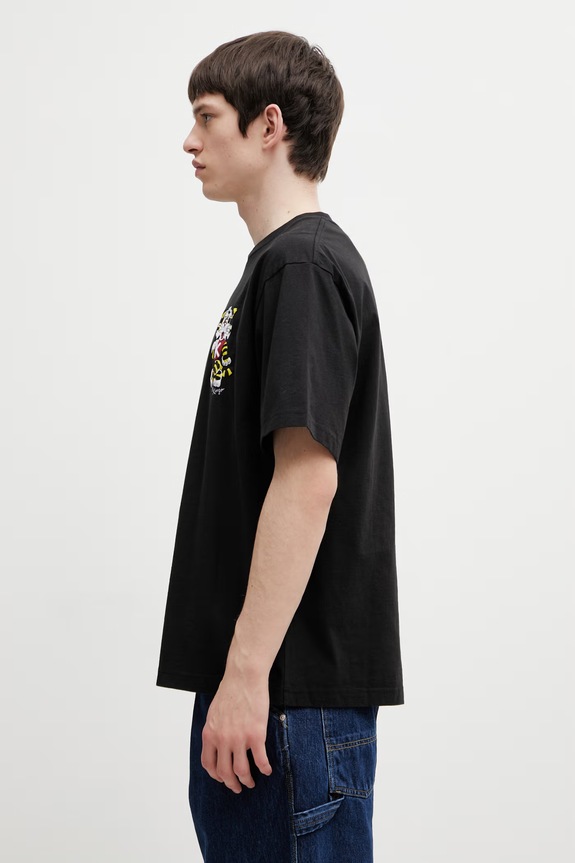 Kenzo GOTS KENZO WILD TIGER EMBROIDE t-shirt in cotone da uomo FG55TS4044SY nero SS26