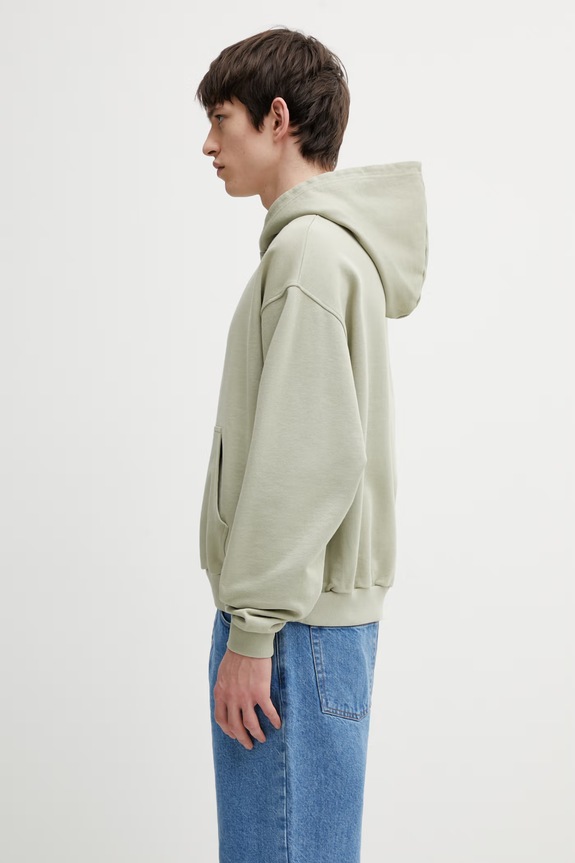 Filling Pieces Boxy Embroidered кофта з капюшоном бавовняна чоловіча 412632501284.302 зелений SS26