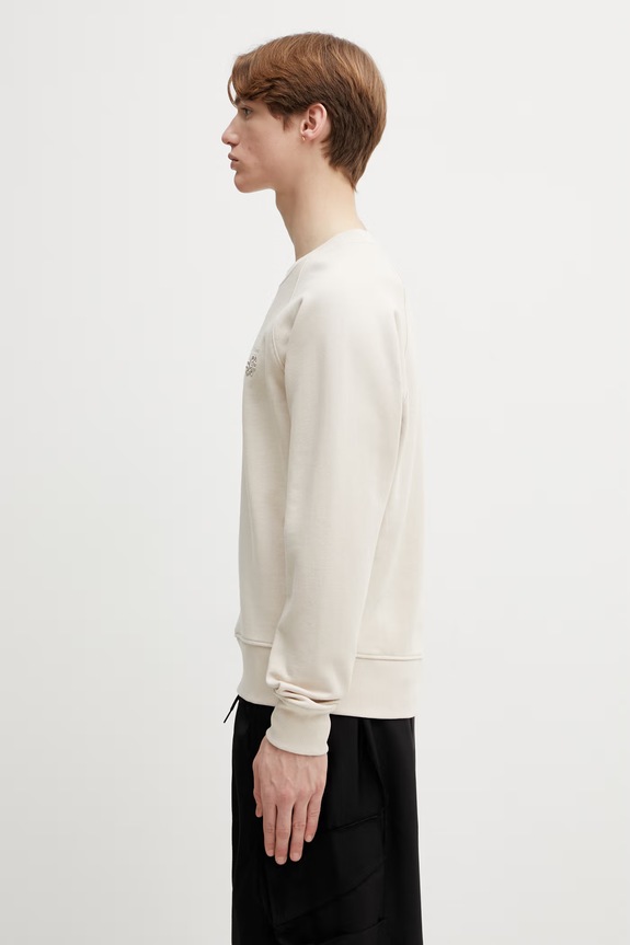 Filling Pieces Boxy Embroidered mikina bavlnená pánska 412630500143.292 béžová SS26