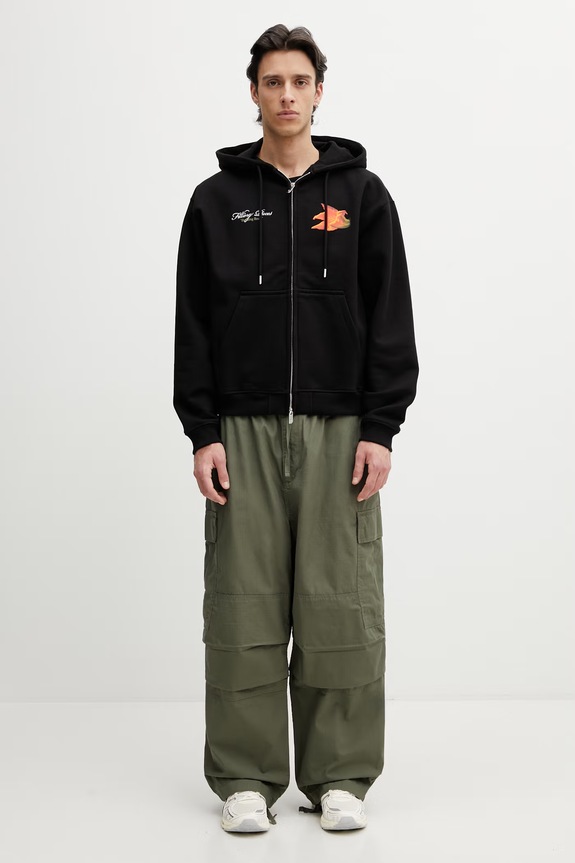 Filling Pieces Zucchini oversized sweatshirt cotton Men's 412633501289.130 black