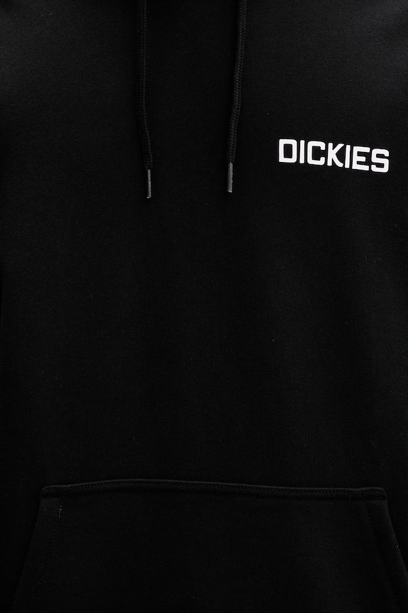 Dickies mikina s kapucňou pánska s bavlnou DK0A88POBLK1 čierna