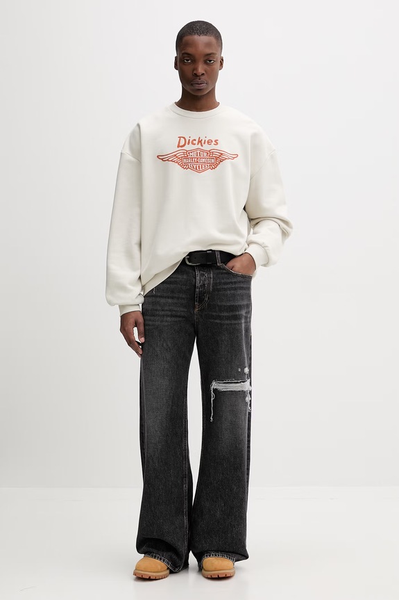 Dickies mikina pánska s bavlnou DK0A88RLL631 béžová SS26
