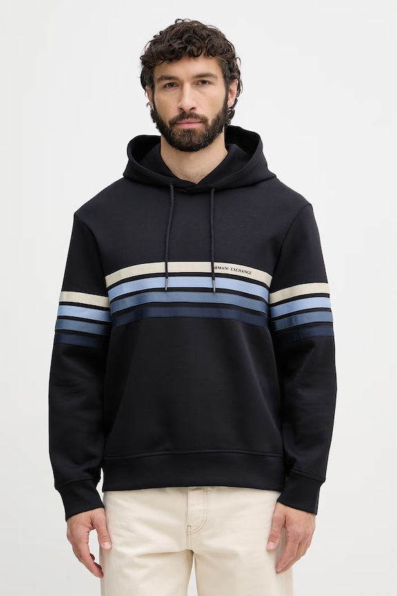 Armani Exchange mikina s kapucňou pánska tmavomodrá XM002053.AF10818