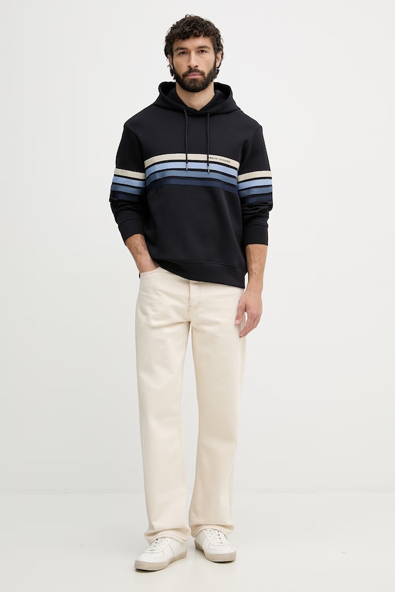 Armani Exchange mikina s kapucňou pánska XM002053.AF10818 tmavomodrá SS26