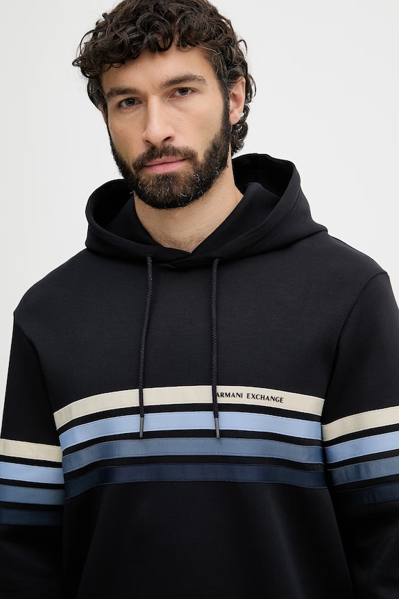 Armani Exchange mikina s kapucňou pánska tmavomodrá XM002053.AF10818