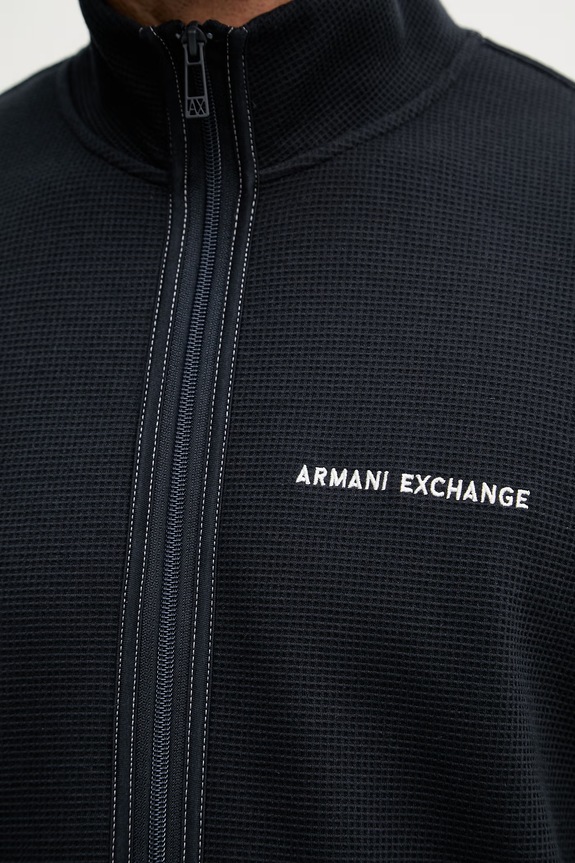Armani Exchange hanorac cu fermoar pentru bărbați, din bumbac XM002327.AF21870 bleumarin