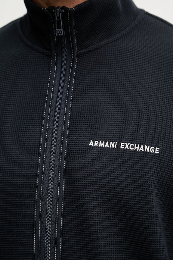 Armani Exchange hanorac cu fermoar pentru bărbați, din bumbac XM002327.AF21870 bleumarin